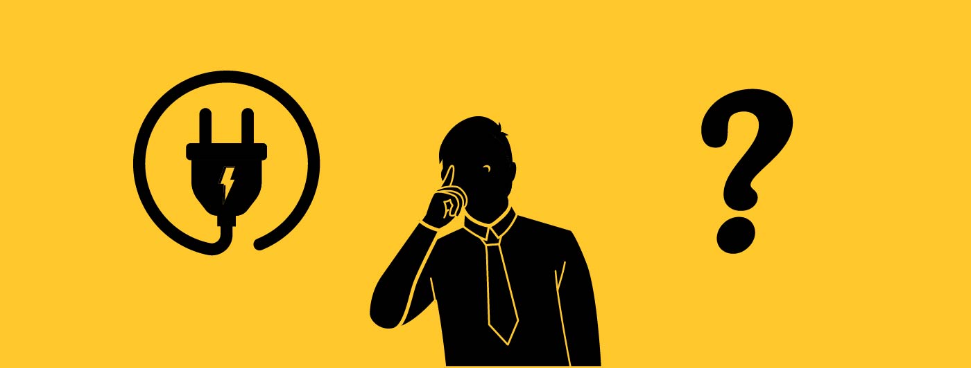 Person questioning about electricity