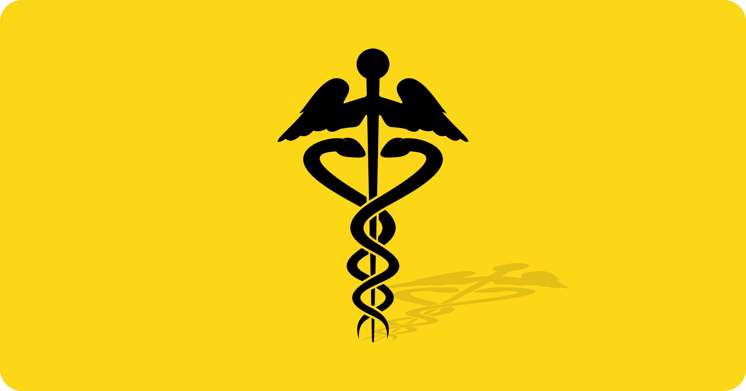 yellow background with black line drawing of emergency evacuation chair for stairs